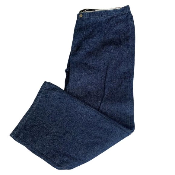 Amazing DKNY size 30 3/4 flared blue DENIM jeans ♡ B1060 - Picture 4 of 4